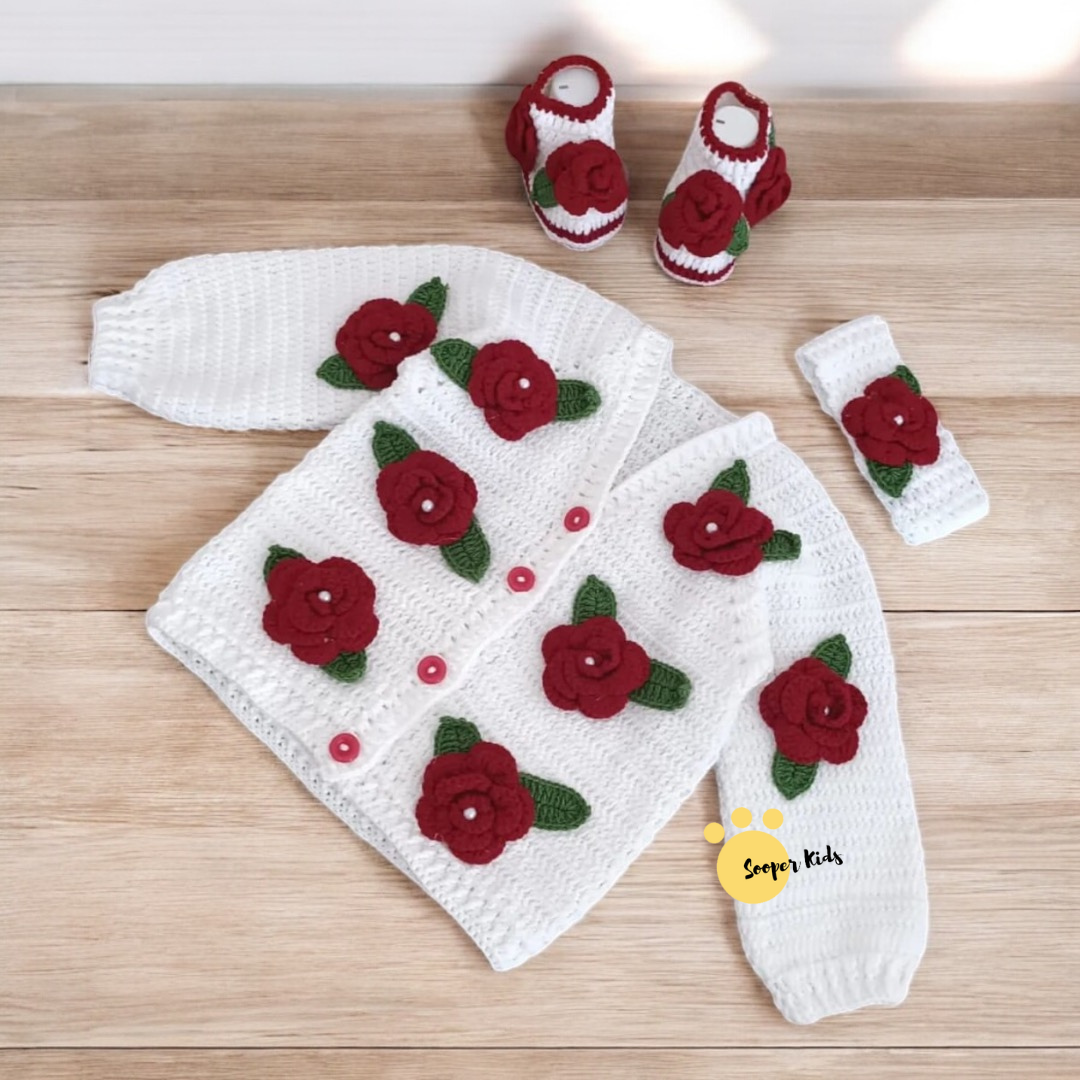 Handmade Cardigan Set (0-3 Years)