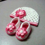 Handmade Crochet Cap and Booties Set