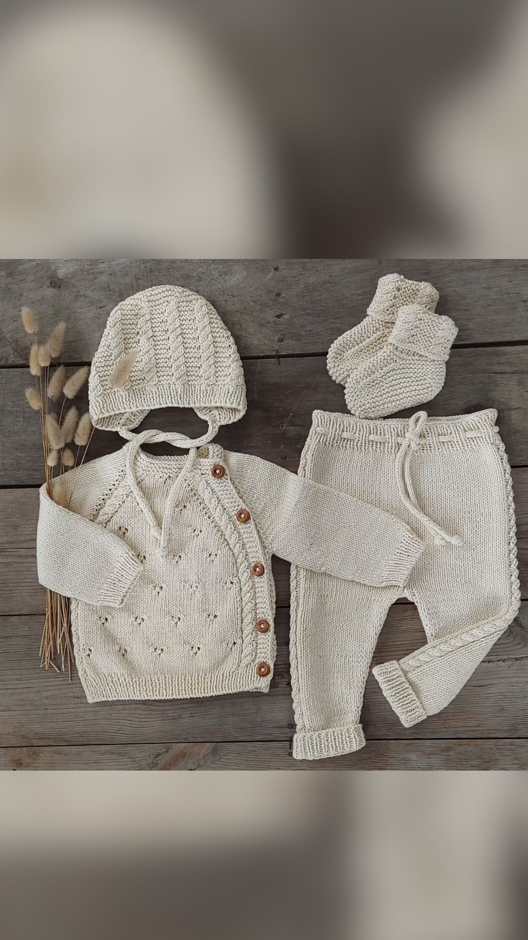 Handmade Outfit (Full Set)- Size: 0-12 Months