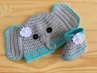 Handmade Crochet Cap and Booties Set