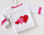 Handmade Crochet Baby Sweater - Size: 0M-4Y