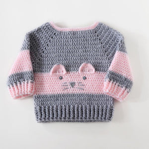 Handmade Crochet Baby Sweater - Size: 0M-4Y