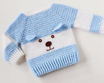 Handmade Crochet Baby Sweater - Size: 0M-4Y