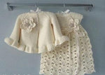 Handmade Dress + Cardigan Set - Size 0M-3Y