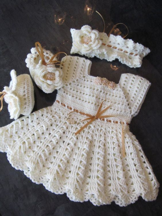 Crochet Baby Girl Dress (Newborn-4Y)