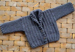 Handmade Crochet Baby Sweater - Size: 0M-4Y