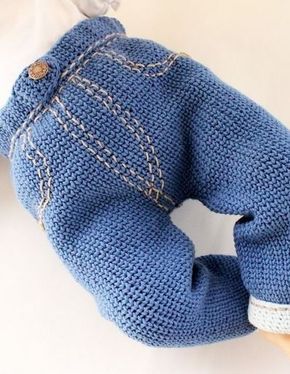 Handmade Crochet Baby Trouser - Size: 0M-4Y