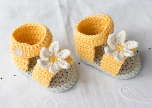 Crochet Baby Girl Sandals (0-12m)